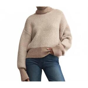 NEW Z SUPPLY balkan funnel neck sweater in smoked heather